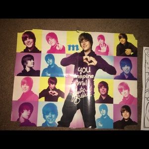 Taylor swift justin bieber reversible nice poster